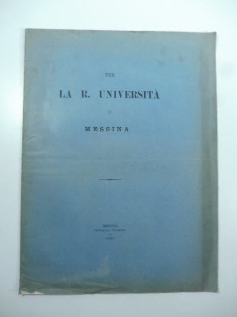 Per la R. Università di Messina